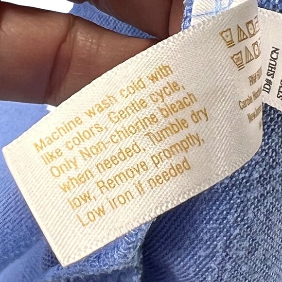 Stan Herman Womens Hooded Full Zip Bath Robe PL Blue Plush Pockets Short Sleeve - Picture 7 of 11